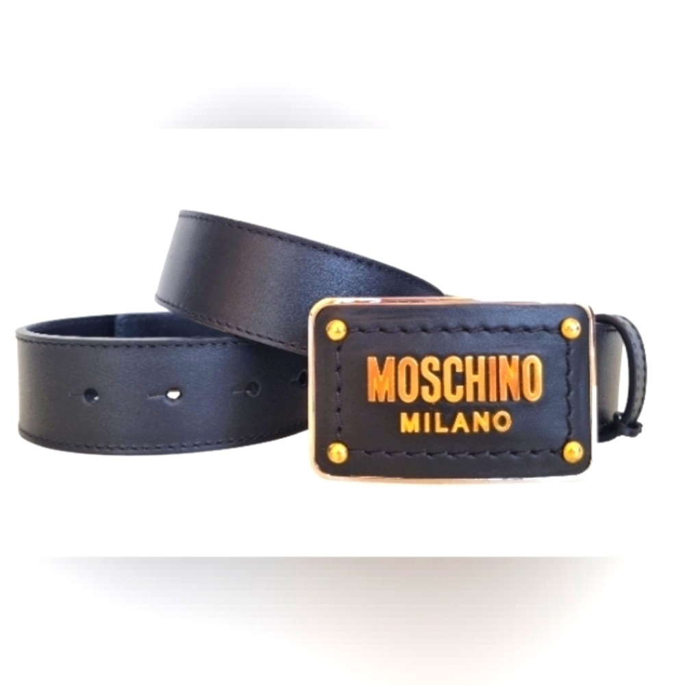 Moschino milano leather belt